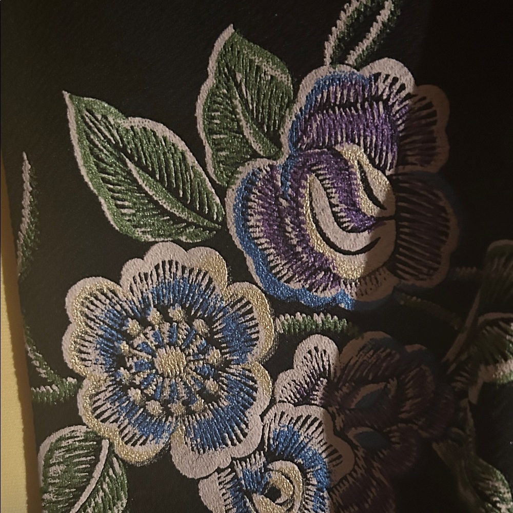 Perceptions Black Jacket With Floral Embroidery - image 5